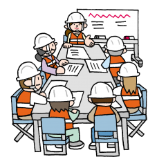 避難所運営の本部のイラスト