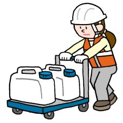 水を運ぶ人のイラスト